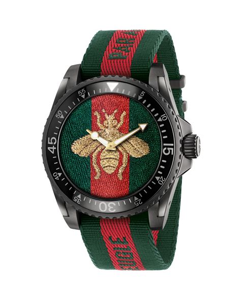 gucci men's watch green bee|gucci bee watch ladies.